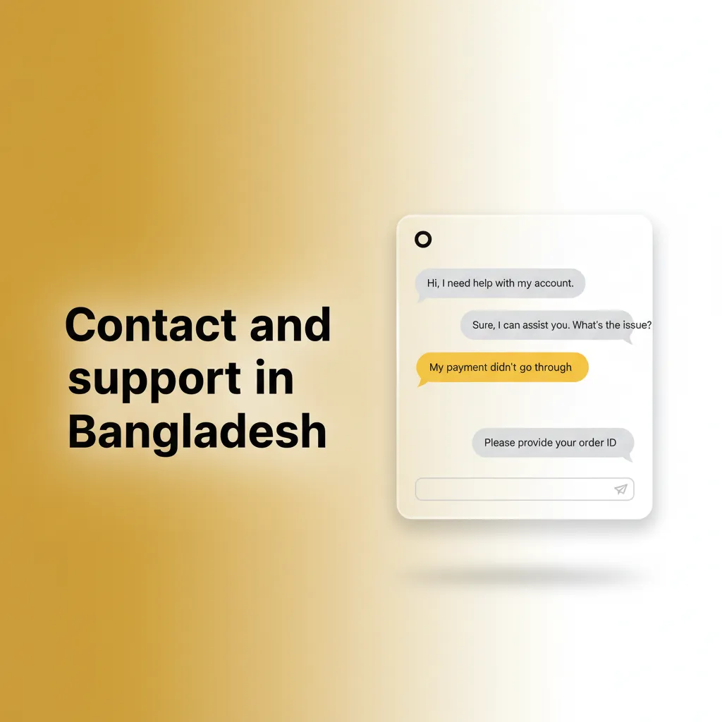 Bangladesh support: 24/7 live chat, email, contact form, social links, quick replies, responsible gaming assistance.