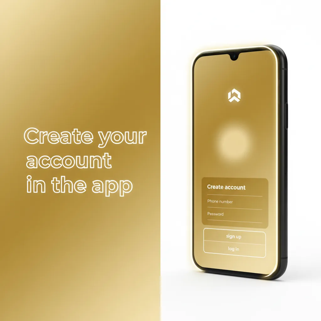Create account steps: sign up via phone/email, set BDT, confirm 18+, verify OTP, complete KYC profile, set limits
