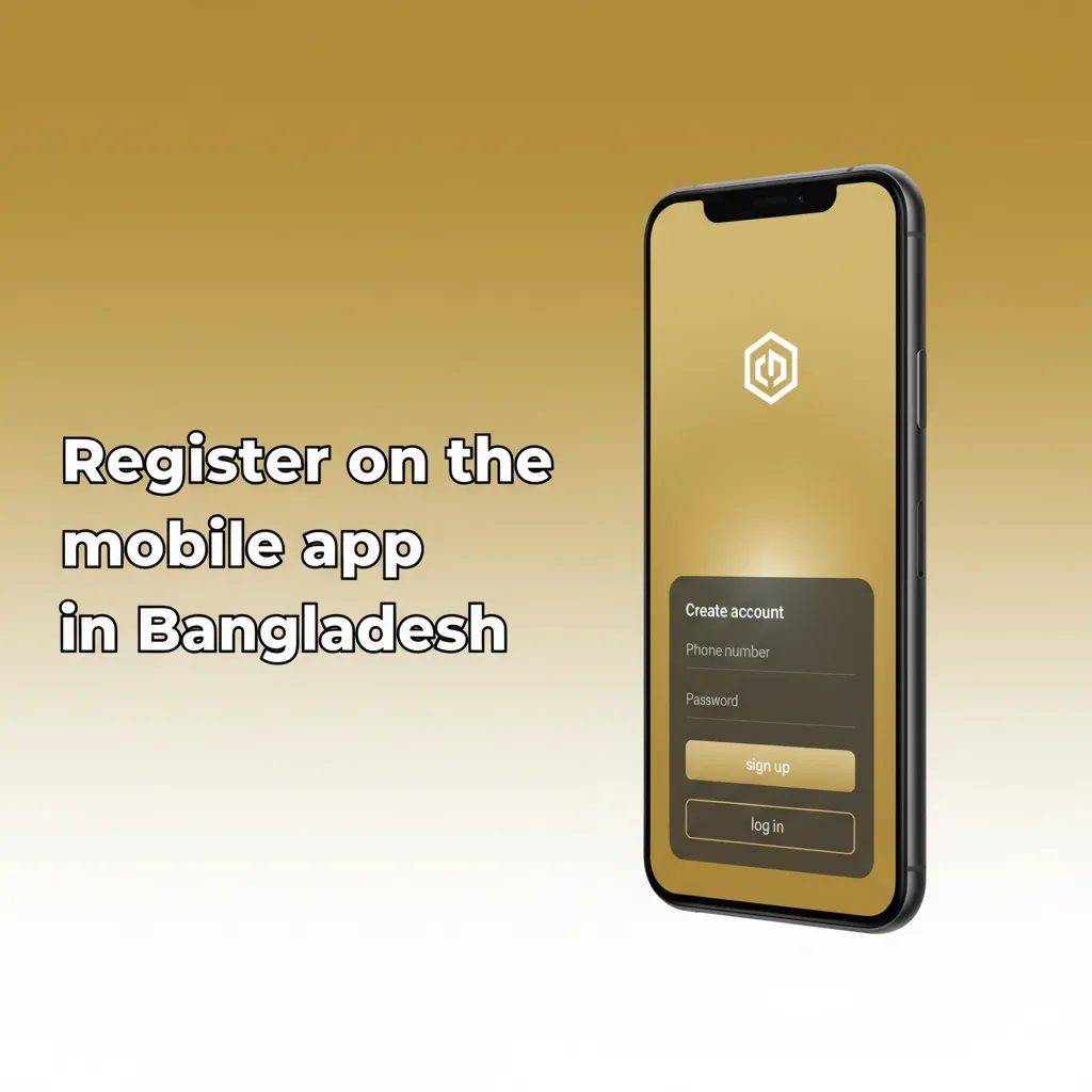 Bangladesh users registering on Mega Casino World app: download, sign up, choose phone/email/social/one-click, verify.