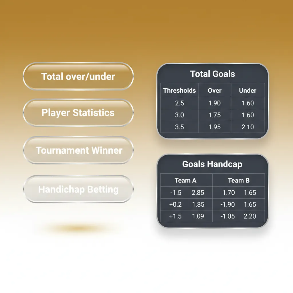 Bet types guide: Single, Express (parlay), System, with risk vs payout and bet slip showing potential return.