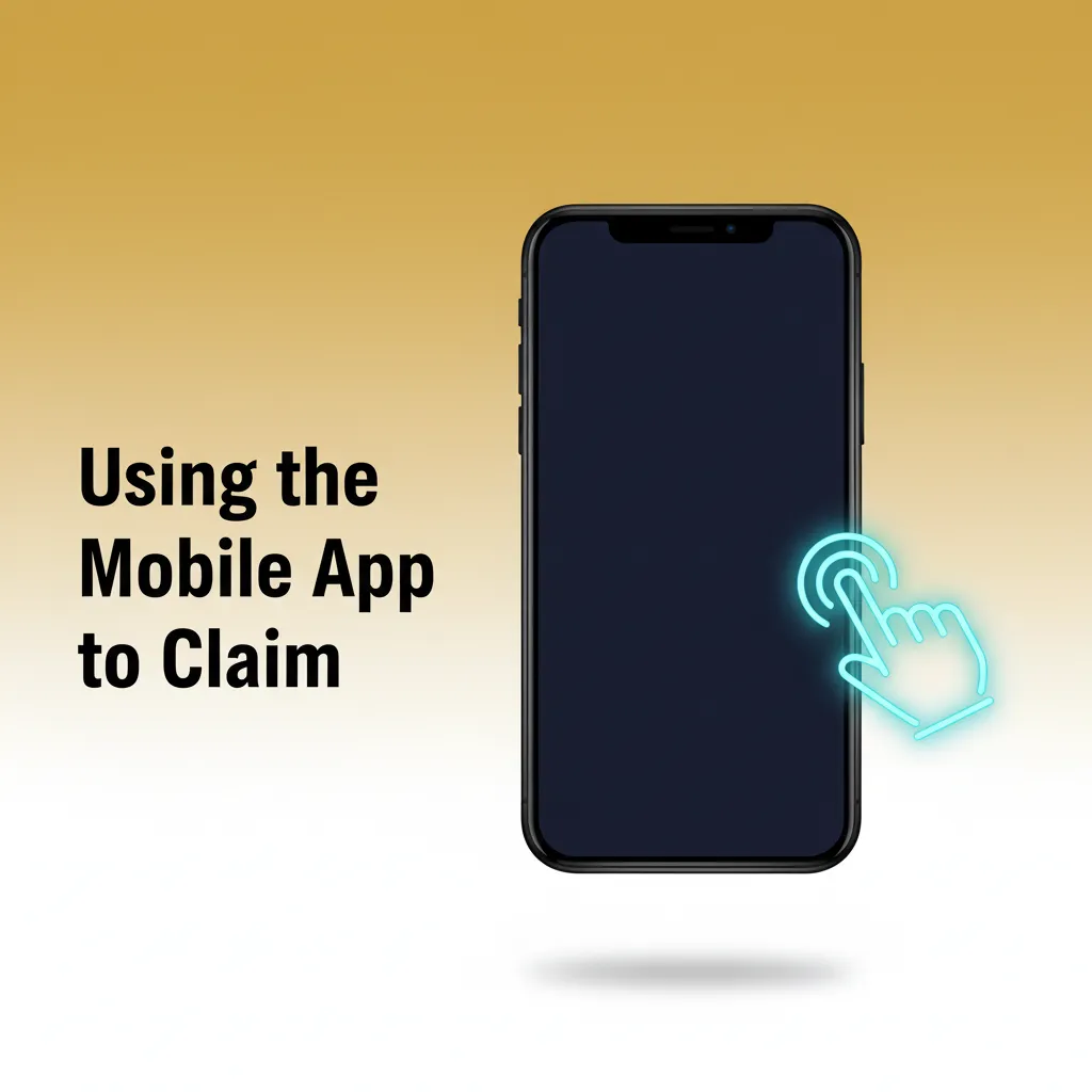 Mobile app interface showing welcome bonus steps: register/log in, open Promotions, opt in, deposit, play; read terms.